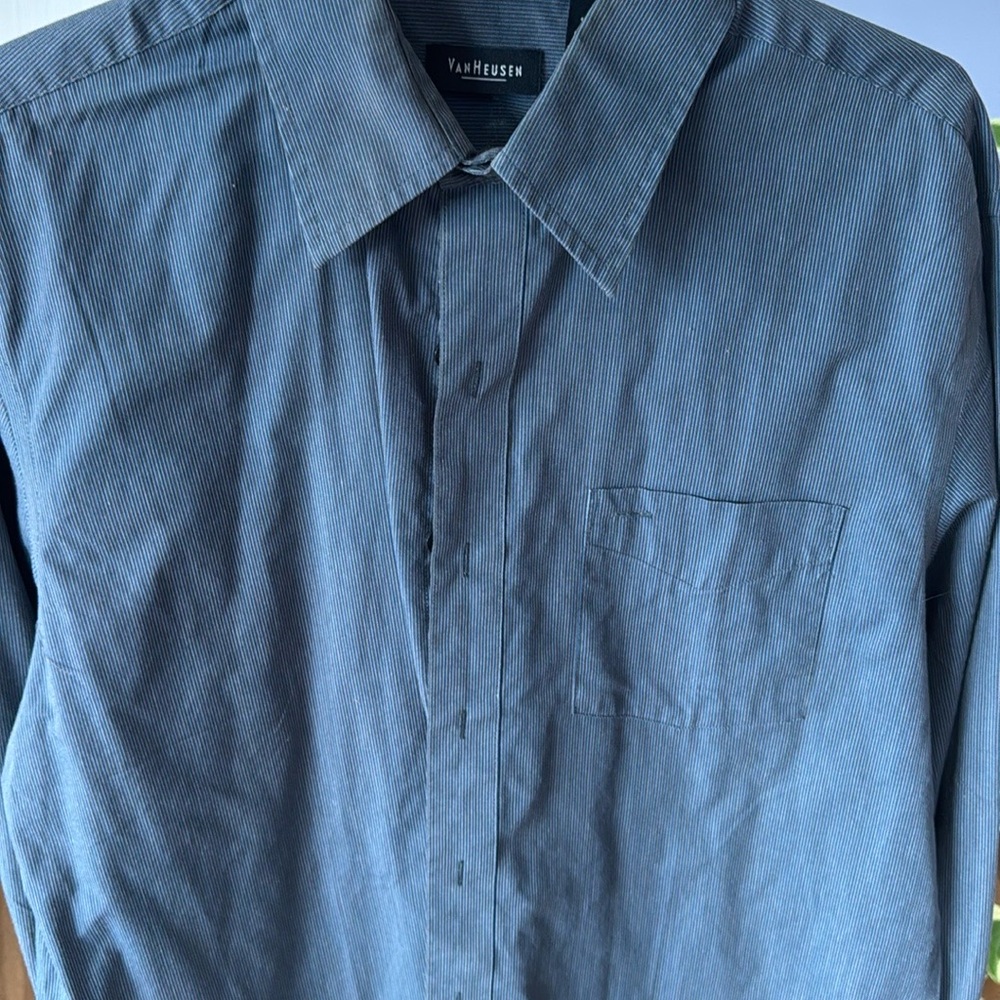 Van Heusen Men's Charcoal Pinstripe Shirt